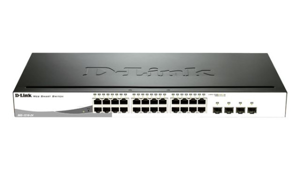 D-Link Switch 24xGbps Smart Managed PoE 4xSFP DGS-1210-24P