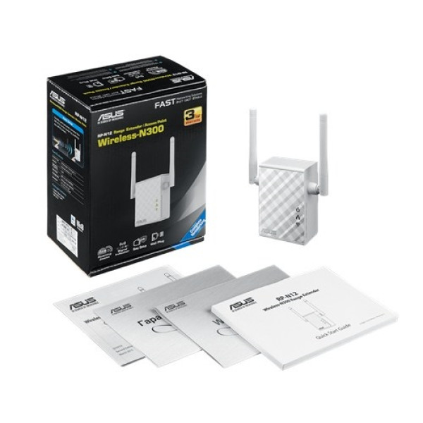 Ekstender dometa ASUS RP-N12 Wi-FiN300300Mbps2 externe antene