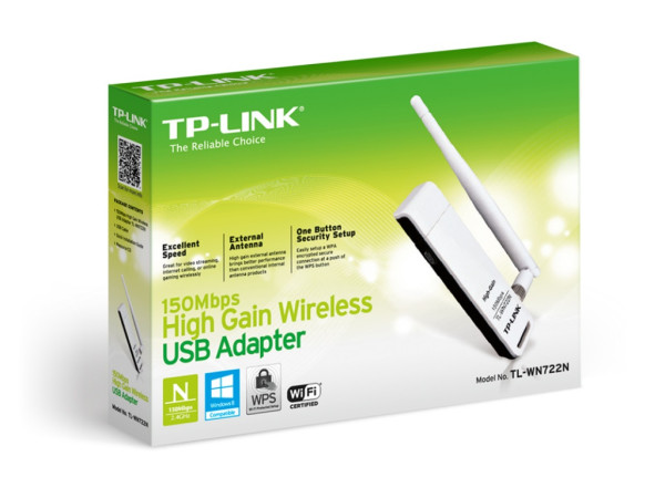 Bežični adapter TP-LINK TL-WN722N Wi-FiN150150Mbpseksterna antena