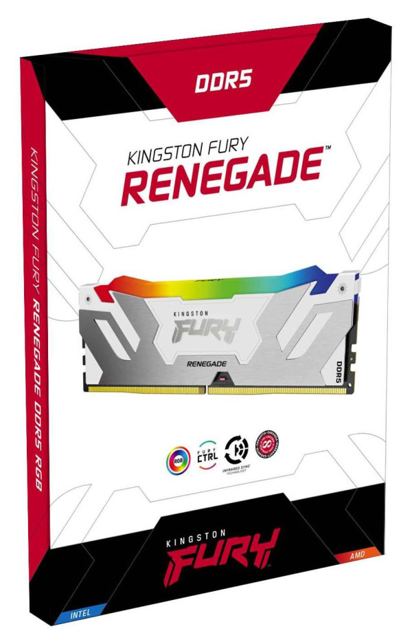 KINGSTON DIMM DDR5 32GB (2x16GB kit) 6800MTs KF568C36RWAK2-32 FURY Renegade RGB White XMP 