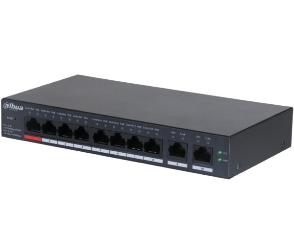 DAHUA CS4010-8ET-110 10-Port Cloud Managed Desktop Switch with 8-Port PoE 