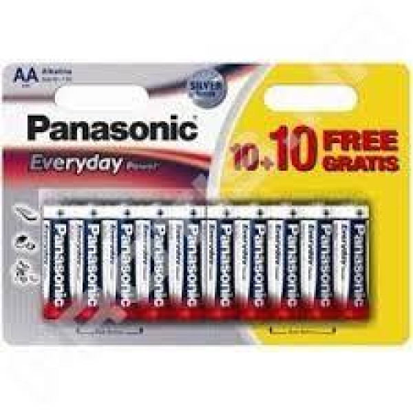 PANASONIC baterije LR6EPS-20BW-AA 20 kom Alkalne Everyday