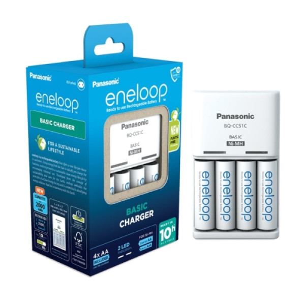 Panasonic Eneloop punjac sa četiri baterije (10h) AA (K-KJ51MCD40E)