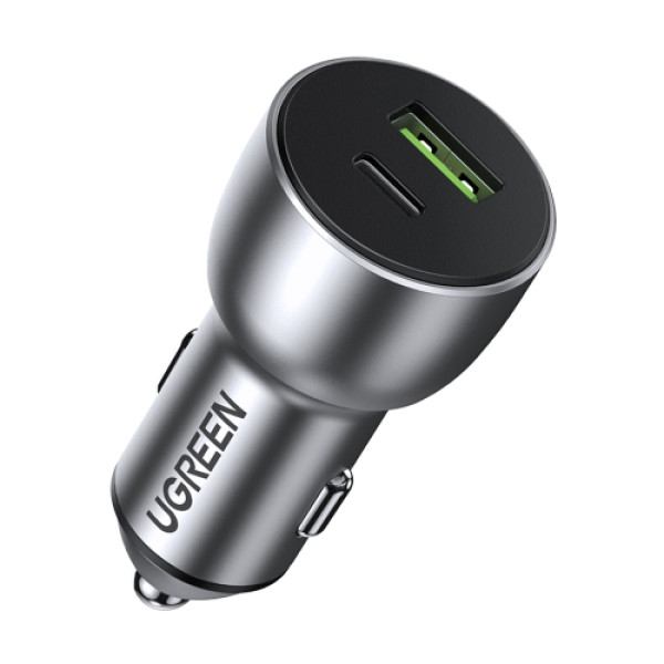 UGREEN auto punjač 52,5W CD213 ALU kućište USB-A(22,5W) + USB Type C(30W)