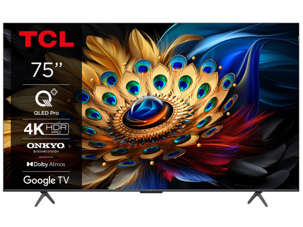 Televizor TCL75C655QLED75''4K UHD60HzGoogle TVcrna