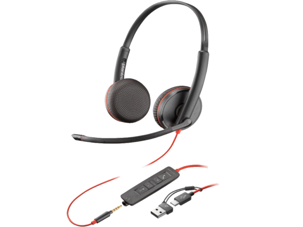 Slušalice HP Poly Blackwire 3225 Stereo USB-C Headset +3.5mm Plug +USB-CA Adapter8X229AAcrna