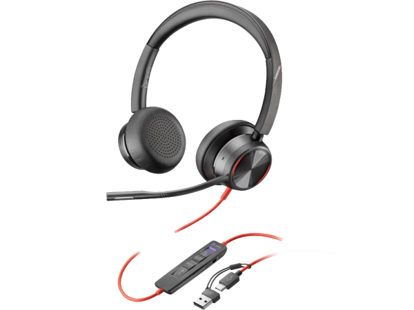 Slušalice HP Poly Blackwire 8225 Stereo MS Teams Cert USB-C Headset +USB-CA Adapter8X225AAcrna