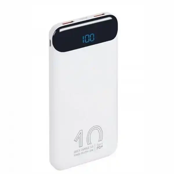 Power Bank RIVACASE VA 2540 10000mAhbeli, fast charger 20W