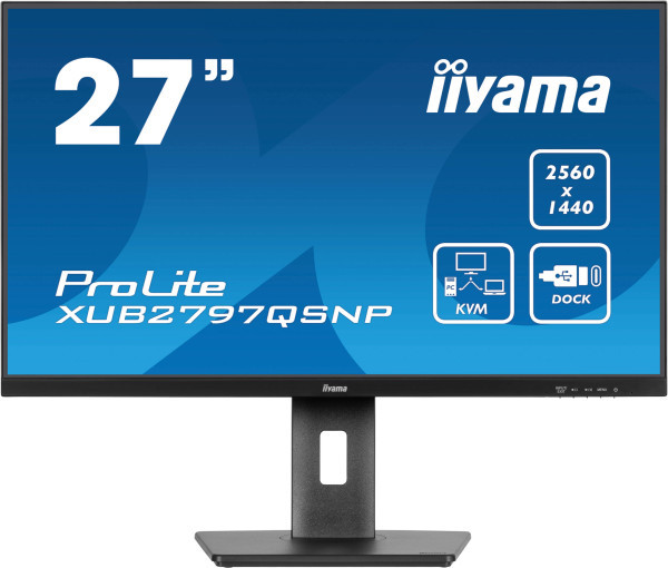 Monitor 27'' Iiyama XUB2797QSNP-B1 IPS 2560x1440100Hz1msHDMIDPUSBRJ45zvučn 