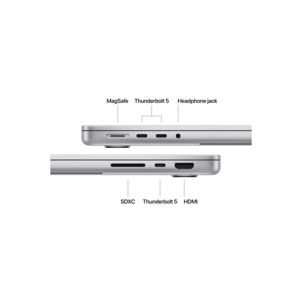 14-inčni MacBook Pro M4 Max sa 14-jezgarnim CPU-om i 32-jezgarnim GPU-om, 36GB objedinjene memorije i 1TB SSD-om - Silver