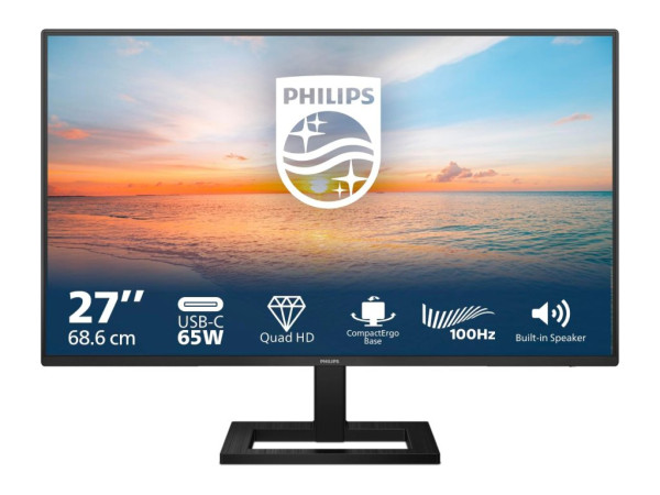 Monitor PHILIPS 27E1N1600AE00 27''IPS2560x1440100Hz4ms GtGHDMI,USB,USB type Cvisinacrna