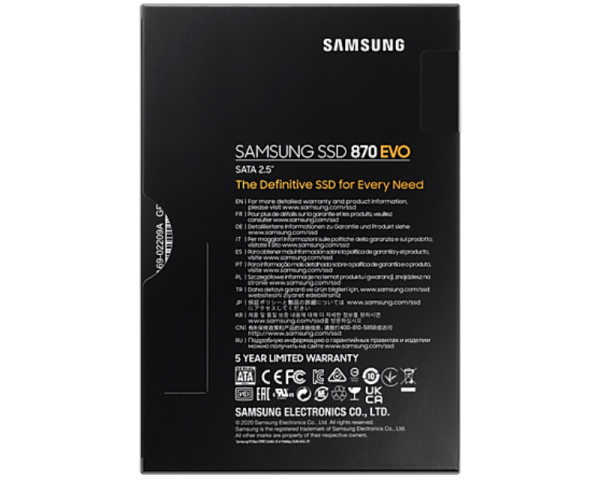 SAMSUNG 250GB 2.5 inča SATA III MZ-77E250BW 870 EVO Series SSD 