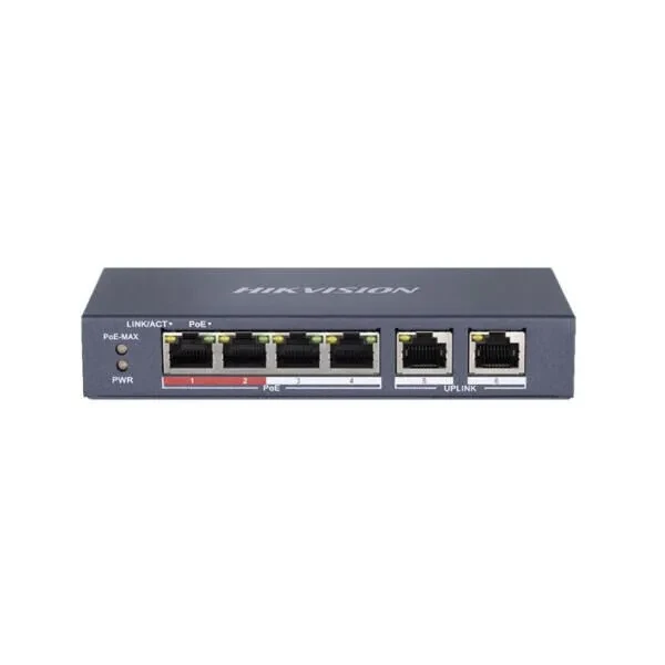 Poe Switch HikVision DS-3E0106P-EM 4-portni