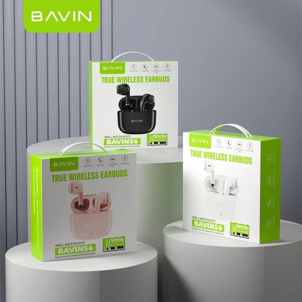 Bavin slušalice wireless earbuds crna