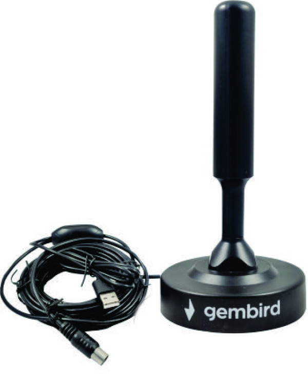 GMB-533USB **Gembird Antena sobna/spoljna sa pojacalom, UHF, dobit 21dB, visina 15cm, USB, 5m (495)