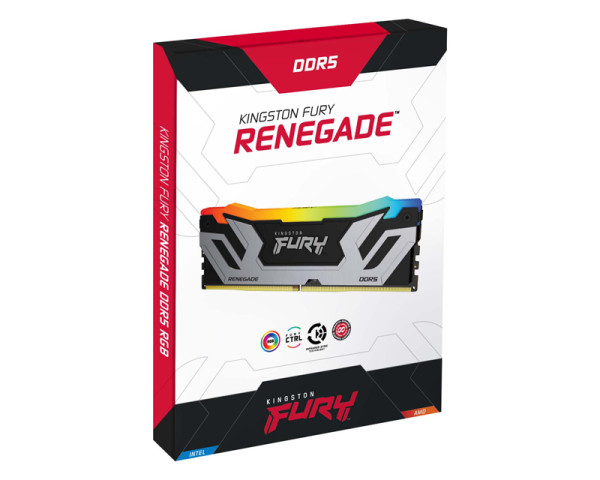 KINGSTON CUDIMM DDR5 48GB (2x24GB kit) 8400MTs KF584CU40RSK2-48 FURY Renegade Silver RGB XMP 