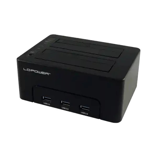 HDD Docking LC-DOCK-U3-HUB USB3.0 2x HDDSSD + 3x USB3.0 HUB Black