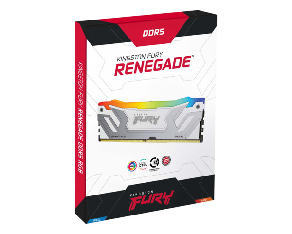 KINGSTON CUDIMM DDR5 24GB 8400MTs KF584CU40RWA-24 FURY Renegade White RGB XMP 