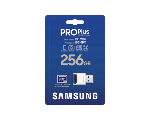 SAMSUNG Memorijska kartica PRO PLUS MicroSDXC 256GB U3 + USB reader MB-MD256SB 