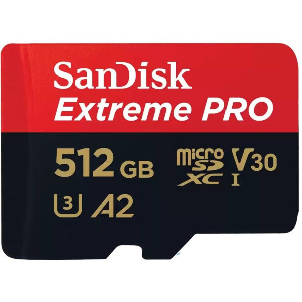 Micro SDXC SanDisk 512GB Micro Extreme Pro 200MBs A2, SDSQXCD-512G-GN6MA