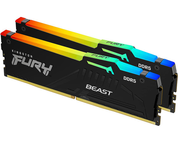 RAM DIMM DDR5 32GB (2x16GB) 5600 KINGSTON KF556C36BBEAK2-32 Fury Beast Black RGB