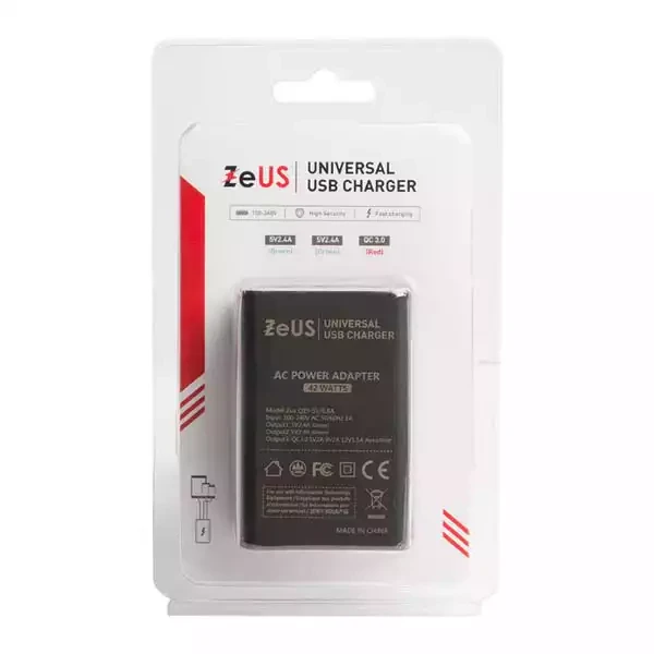 Kućni punjač ZEUS ZUS-Q19-5V6,8A 3xUSB Qualcomm 3.0